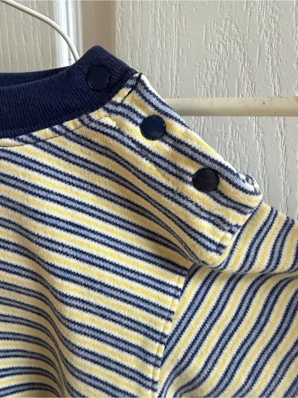 Carters vintage Y2K striped onesie with snap shoulder